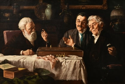 Louis Charles Moeller (American, 1855-1930), "Game of Chess"