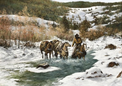 Richard D. Thomas (American, 1939-2019), Crossing the Arkansas