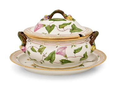 Royal Copenhagen Flora Danica Covered Tureen with Platter