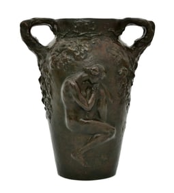 Charles Vital-Cornu (French, 1851-1927), Figural Two-Handled Vase