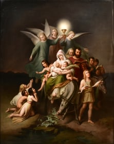 Berlin (KPM) Porcelain Plaque, "Flight Into Egypt"
