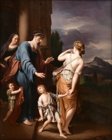 Berlin (K.P.M.) Porcelain Plaque, "Expulsion of Hagar and Ishmael"