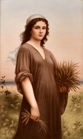 Berlin (K.P.M.) Porcelain Plaque of Ruth