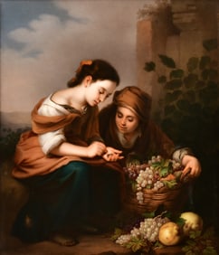 Berlin (K.P.M.) Porcelain Plaque, "The Little Fruit Seller"