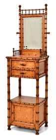 American Faux Bamboo & Birdseye Maple Shaving Stand
