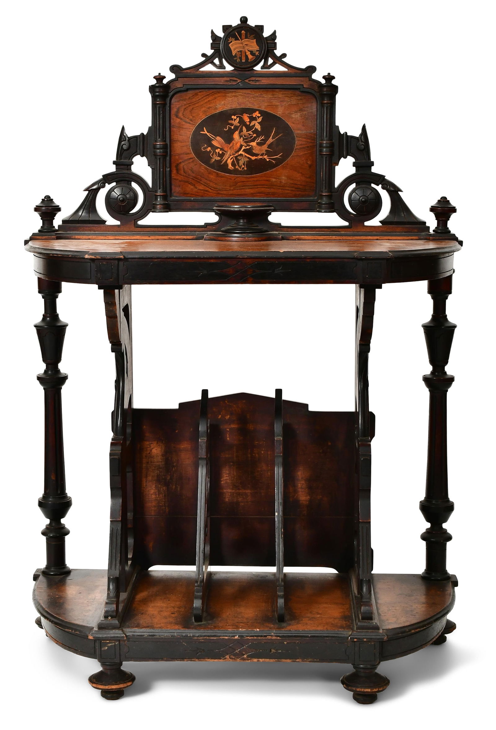American Renaissance Revival Inlaid & Ebonized Rosewood Music Stand (1 of 4)
