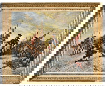 Edward Percy Moran (American, 1829-1901), George Washington Receiving a Surrendered Battle Flag from