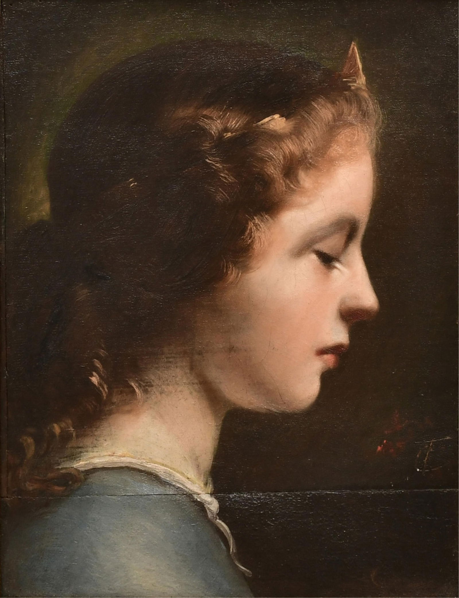 Attr. Thomas Cole (American, 1801-1848), Portrait of a Woman: Thomas Cole(American, 1801-1848)Portrait of a Womanoil on canvasunsigned15 x 11 1/4 inches (sight)22 x 18 inches (frame)Provenance: Private Collection, Rhode Island