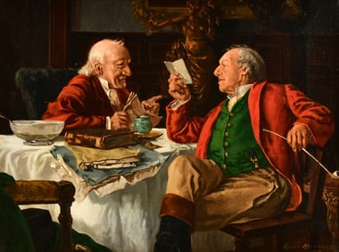 Louis Charles Moeller (American, 1855-1930), Two Gentlemen in Conversation