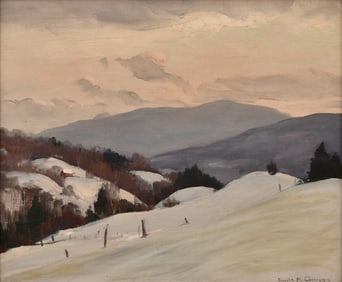 Emile Albert Gruppe (American, 1896-1978), "Vermont Hills in Winter"