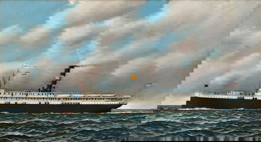 Antonio Jacobsen (American, 1850-1921), Steamship Princess Anne