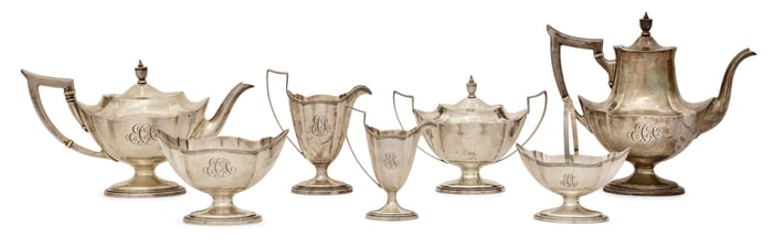 Gorham "Plymouth" Sterling Silver Tea & Coffee Service