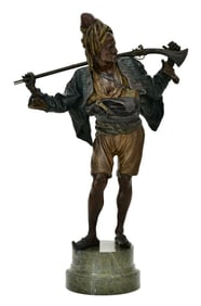 Franz Xaver Bergmann (Austrian, 1861-1936), Bronze Figure of a Warrior