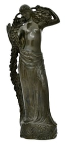 Gustave Gillot (French, 1888-1965), Art Deco Sculpture of a Woman