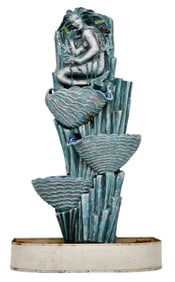 Venetian Ceramic Mermaid Sculptural Fountain