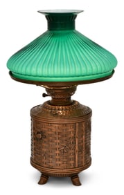 American Aesthetic Movement Brass Oil Lamp
