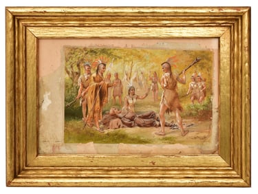 Attr. Alfred Jacob Miller (American, 1810-1874), Crow Indian on the Lookout