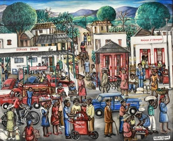 Wilson Bigaud (Haitian, 1931-2010), Street Market