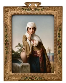 Berlin (K.P.M.) Porcelain Plaque of a Woman