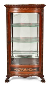 American Inlaid Mahogany Display Cabinet