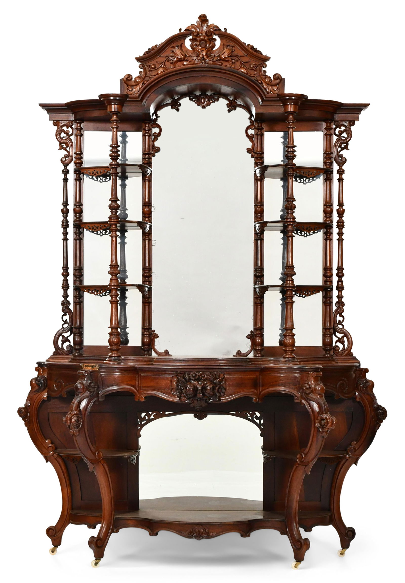 Attr. John & Joseph W. Meeks Rococo Revival Etagere (1 of 7)