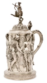 Emile Puiforcat Silver Figural Tankard