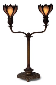 Attr. Bigelow, Kennard & Co. Double Candle Lamp