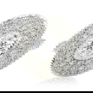 Platinum & 1.24 Carat Diamond Ring: Platinum & 1.24 Carat Diamond Ring • featuring a 0.60 carat round brilliant diamond • accented by single cut diamonds weighing a total of 0.64 carats • 3 1/2 (ring size) •