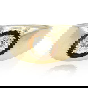 14K Yellow Gold & 0.92 Carat Diamond Ring: 14K Yellow Gold & 0.92 Carat Diamond Ring • set with a 0.92 carat round brilliant diamond with VS2 clarity, K color, Fair cut and Faint fluorescence • 8 3/4 (ring size) • 7.9 dwt
