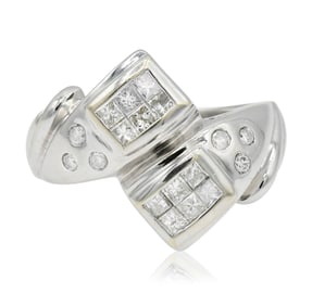 14K White Gold & 0.80 Carat Diamond Ring
