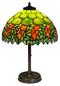 Unique Art Glass & Metal Co. Floral Table Lamp