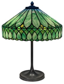 Unique Art Glass & Metal Co. Arts & Crafts Table Lamp
