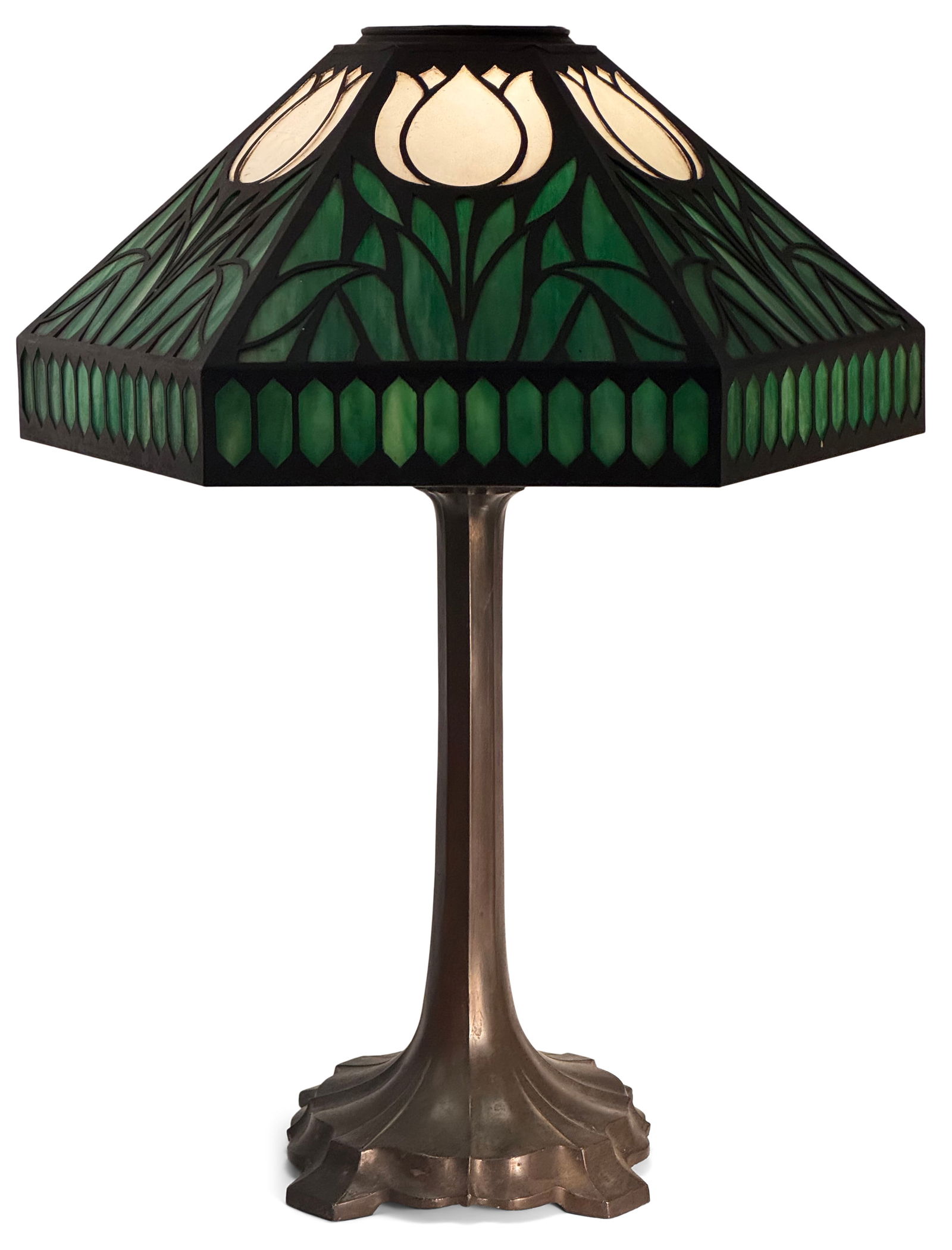 J.A. Whaley & Co. "Tulip" Overlay Table Lamp (1 of 4)