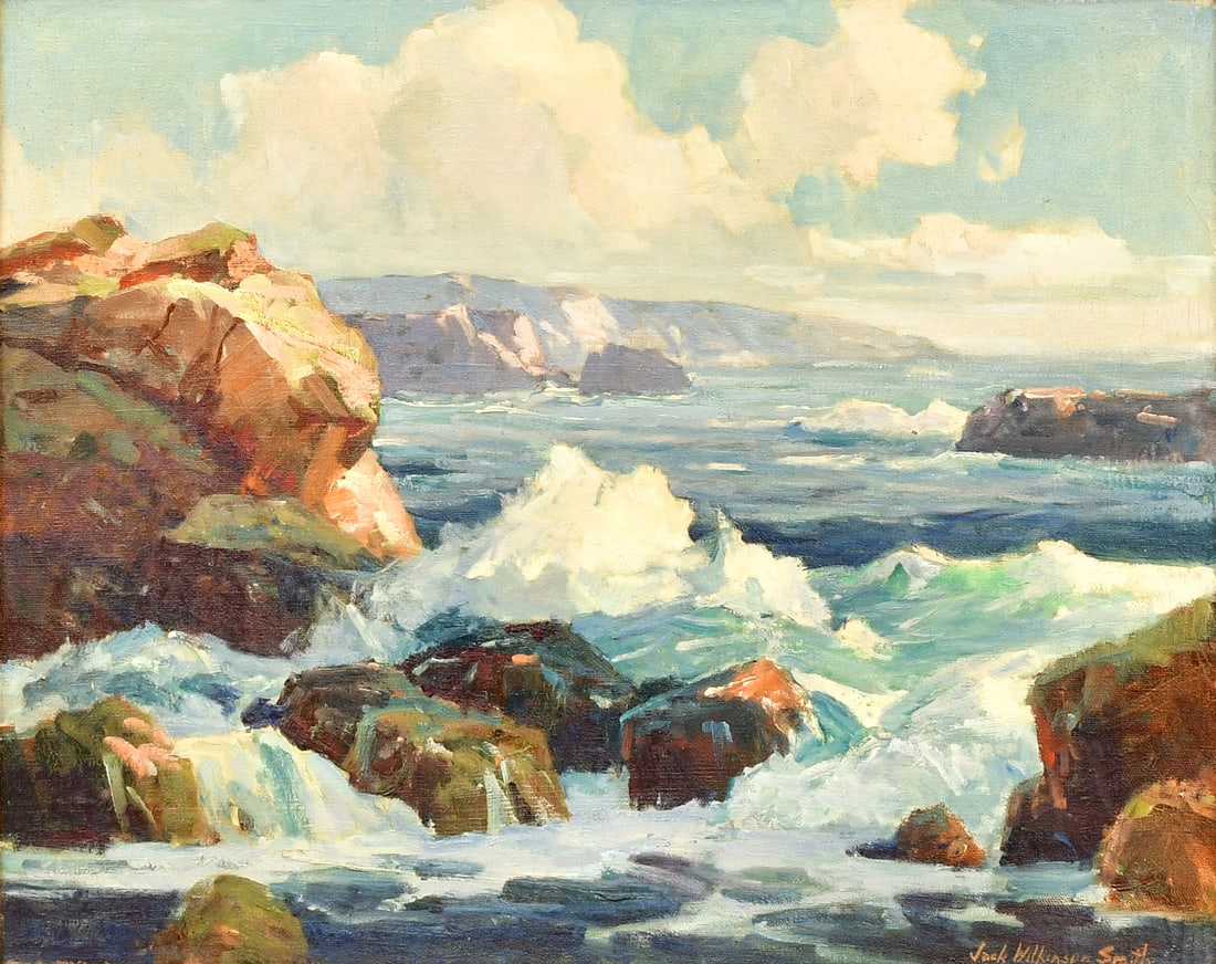 Jack Wilkinson Smith (American, 1873-1949), "Coast At Trinidad" (1 of 4)