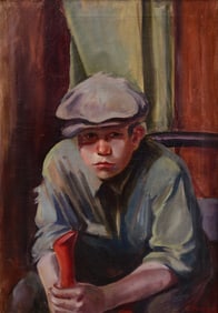 Rita Hovey-King (New Orleans, Early 20th Century), Portrait of a Young Man with Axe Handle