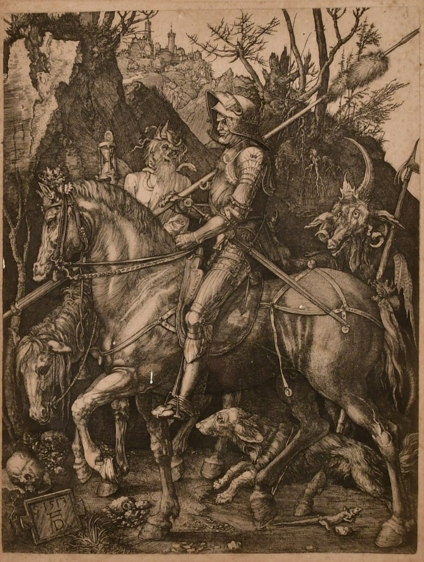 After Albrecht Durer (German, 1471-1528), "Knight, Death and the Devil" (1 of 4)