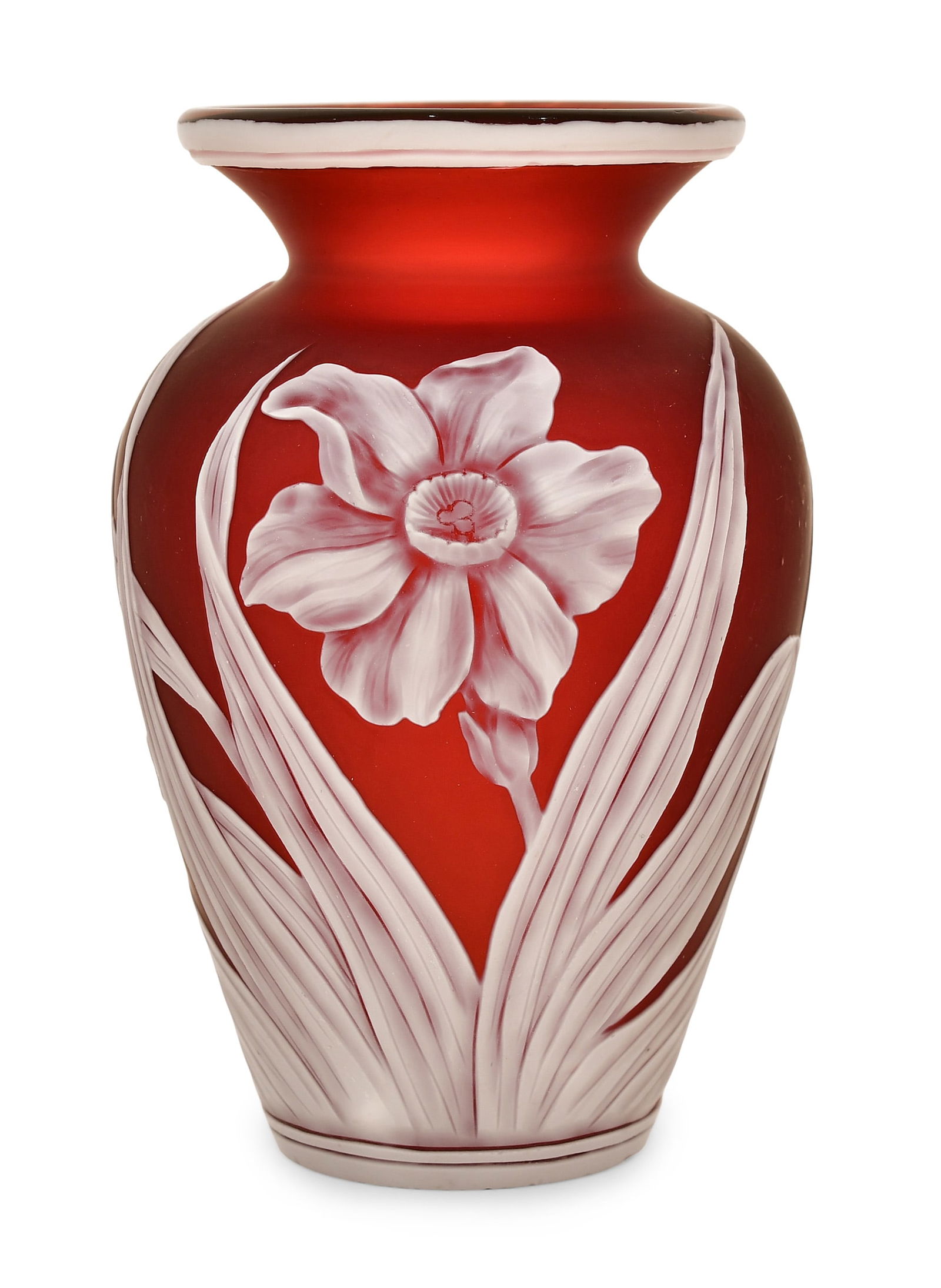 Thomas Webb & Sons Cameo Glass Floral Vase: Thomas Webb & Sons(England, est. 1837)Floral Vasecameo glasssigned "Thos. Webb & Sons, Cameo"4 1/2 x 3 inchesProvenance: Private Collection, PennsylvaniaOther Notes: Fontaine's Auction Gallery can