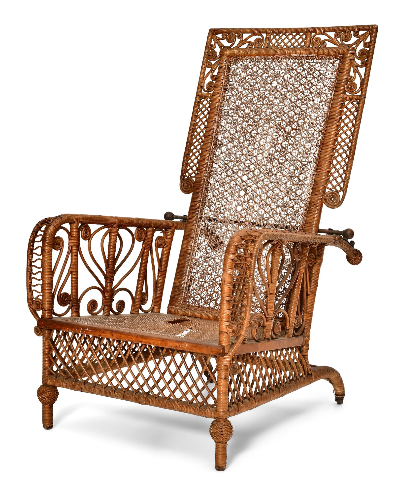 American Victorian Wicker Morris Chair (1 of 7)