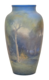 Rookwood Pottery Scenic Vase, Decorated by Fred Rothenbusch