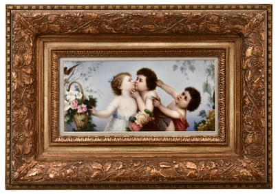 Berlin (K.P.M.) Porcelain Plaque, "Love and Jealousy"