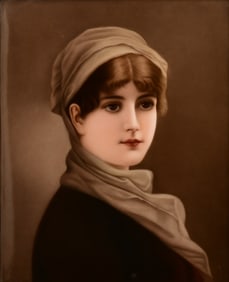 Berlin (K.P.M.) Porcelain Plaque of a Woman