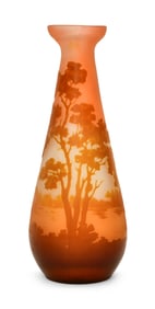 Émile Gallé (1846-1904), Scenic Cameo Glass Vase