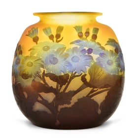 Émile Gallé (1846-1904), Cameo Glass "Chrysanthemum" Vase