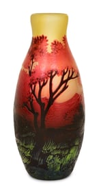 Daum, Nancy, Cameo Glass Scenic Vase