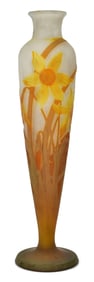 Émile Gallé (1846-1904), Cameo Glass "Daffodil" Vase