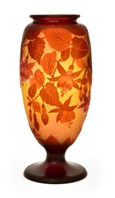 Émile Gallé (1846-1904), Cameo Glass "Fuchsia" Vase