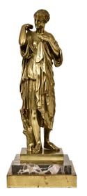 French Gilt Bronze Sculpture of "Diana of Gabii"