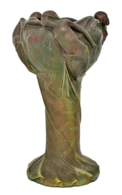 Delphin Massier (French, 1836-1907), Art Nouveau Figural Jardiniere