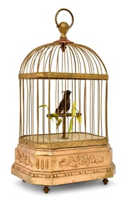 French Singing Bird Automaton with Cage