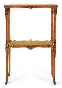 A French-Style Carved Wood Display Cabinet